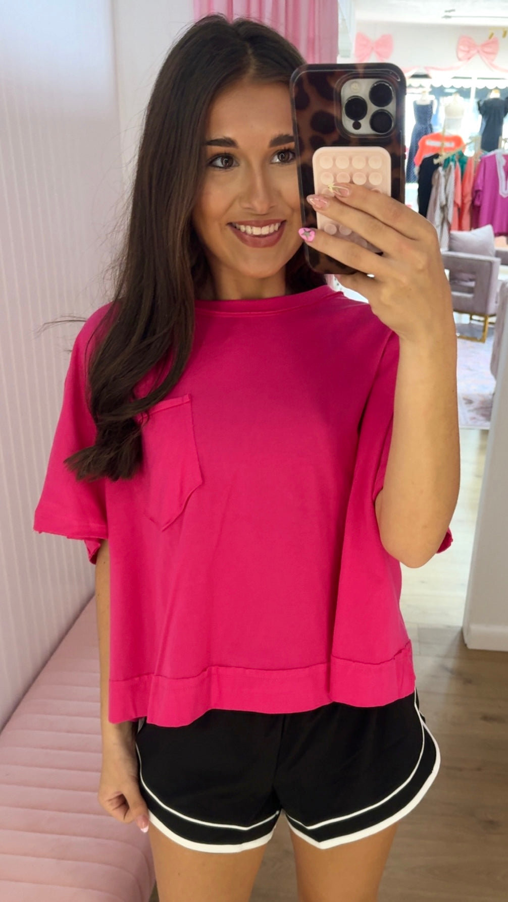 Boxy seam tee