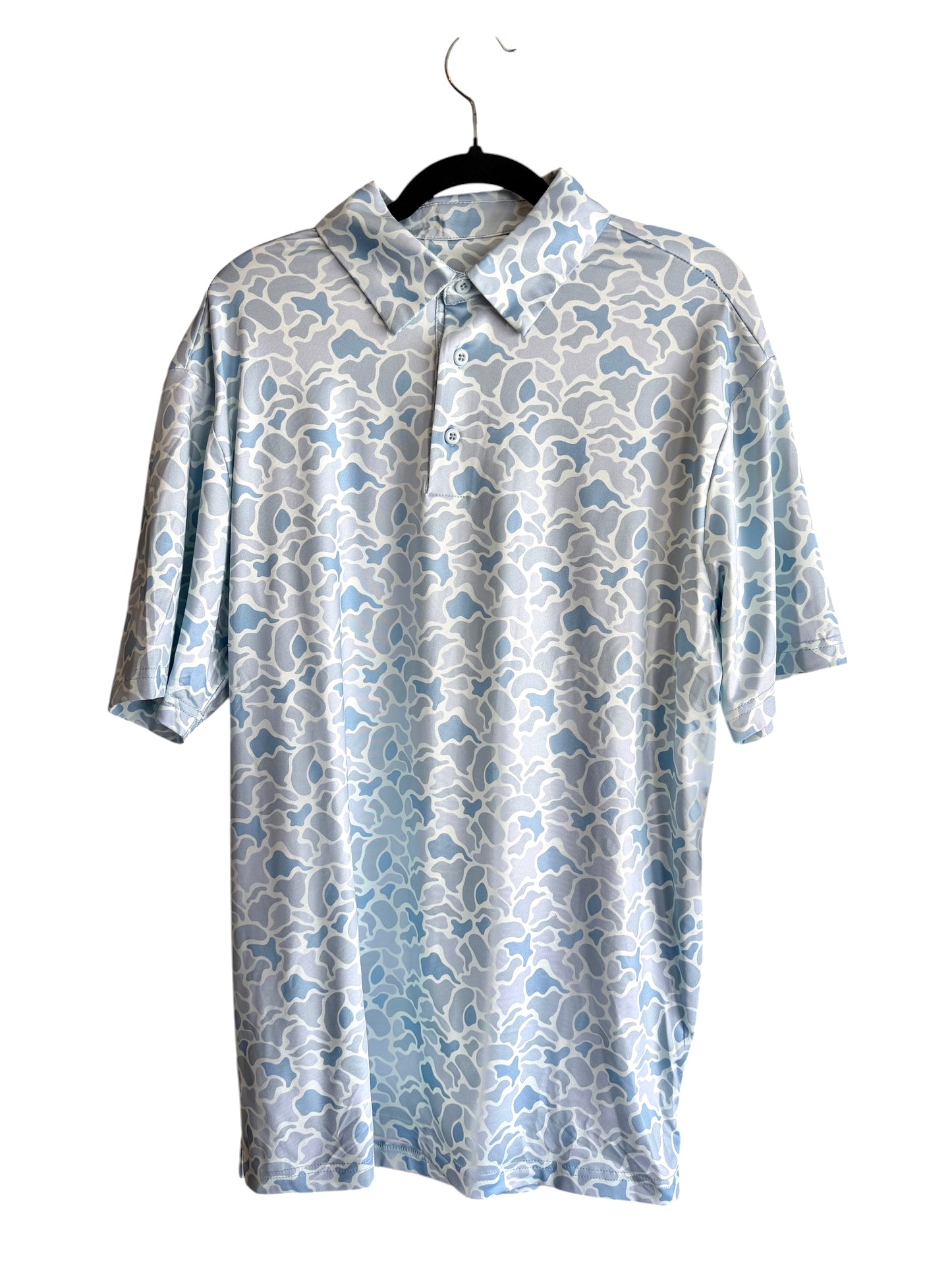 Blue camo polo