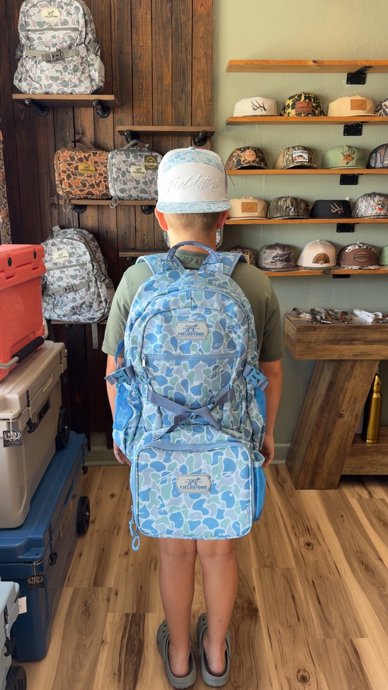 Fieldstone blue camo lunchbox