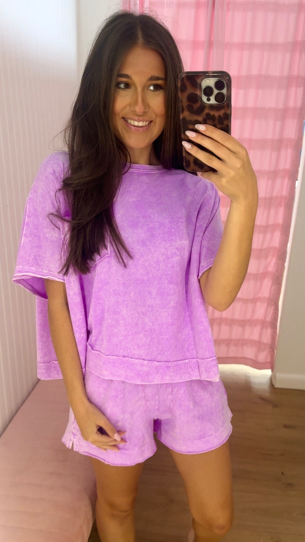 Halo washed short set