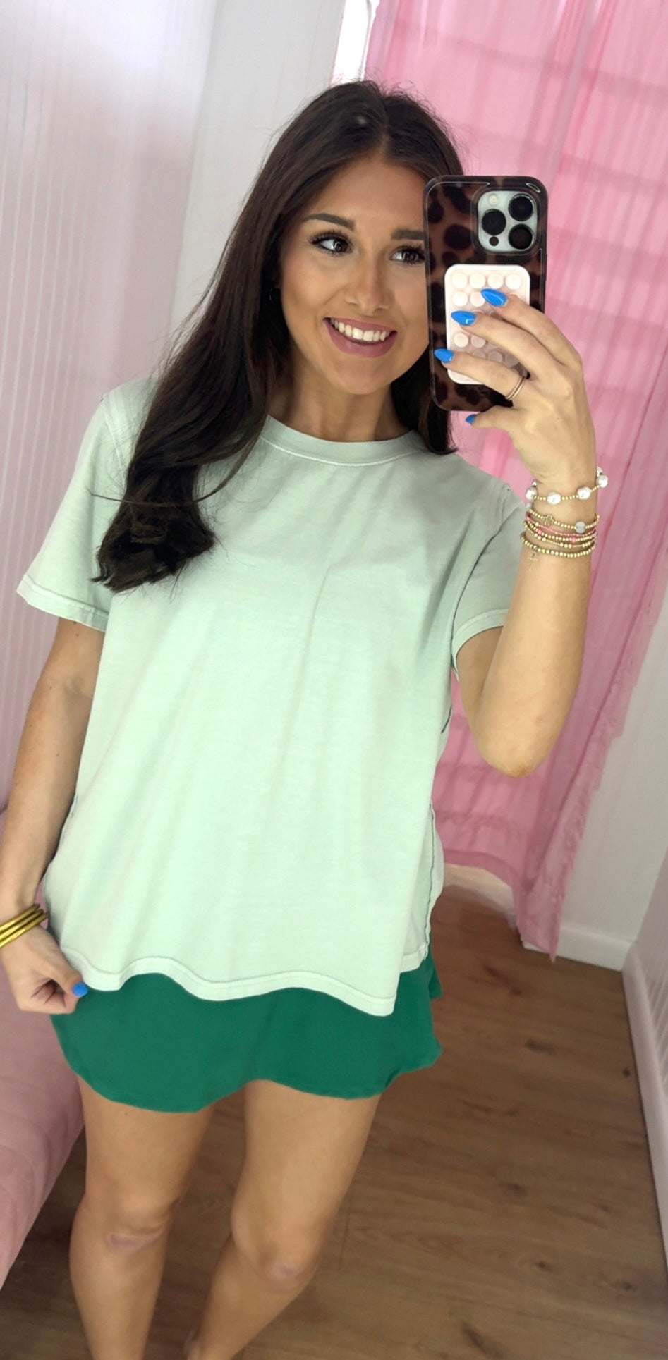Washed cotton tee shirt