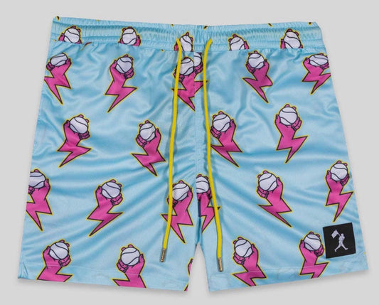 Electric arms diamond mesh shorts