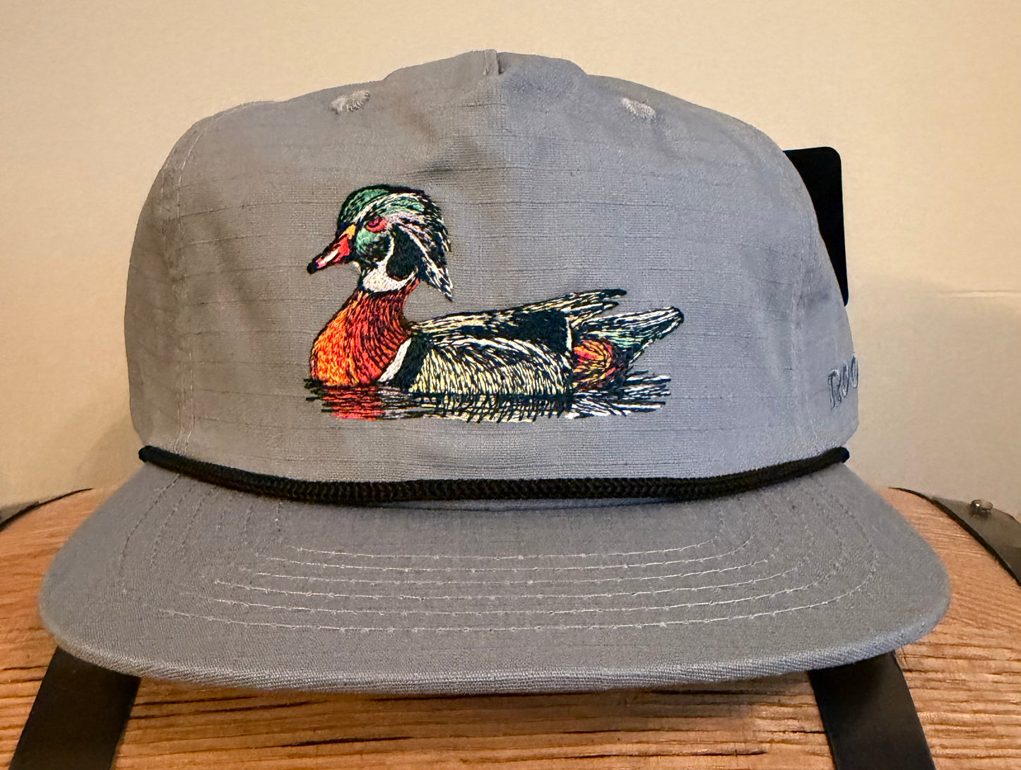 Grey duck hat