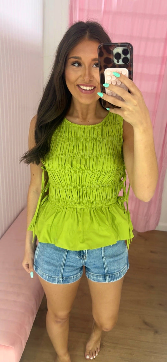 Lime Green sleeveless top
