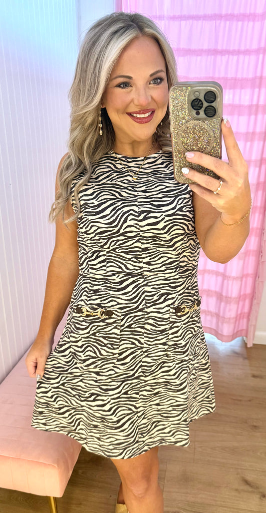Zebra print dress