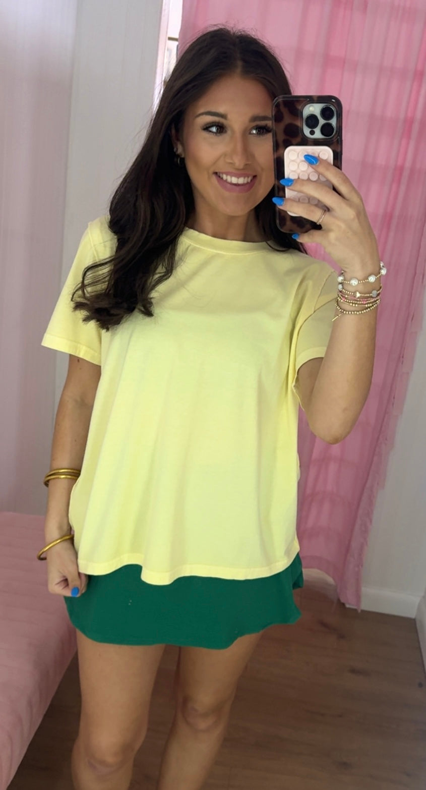 Washed cotton tee shirt
