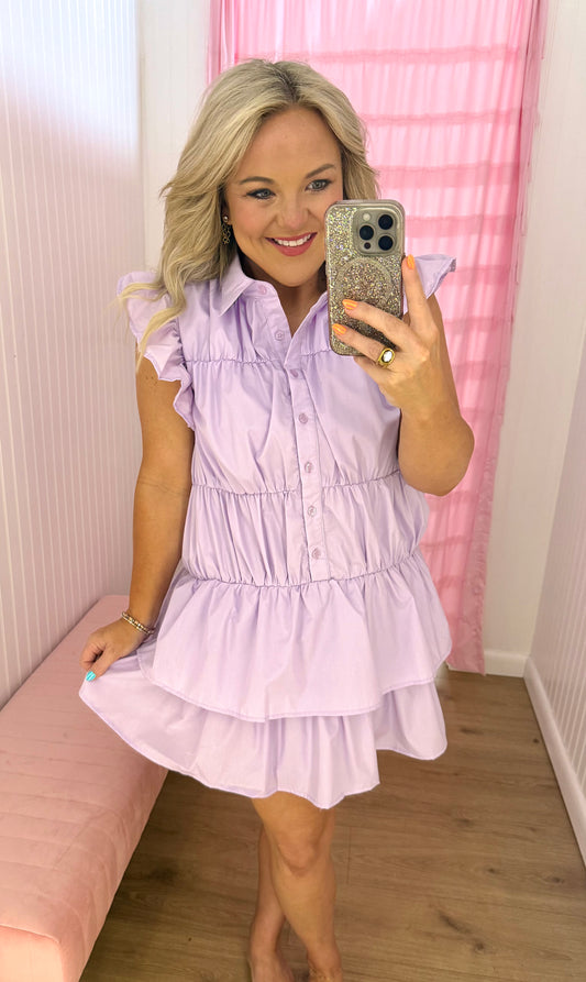 Purple mini dress