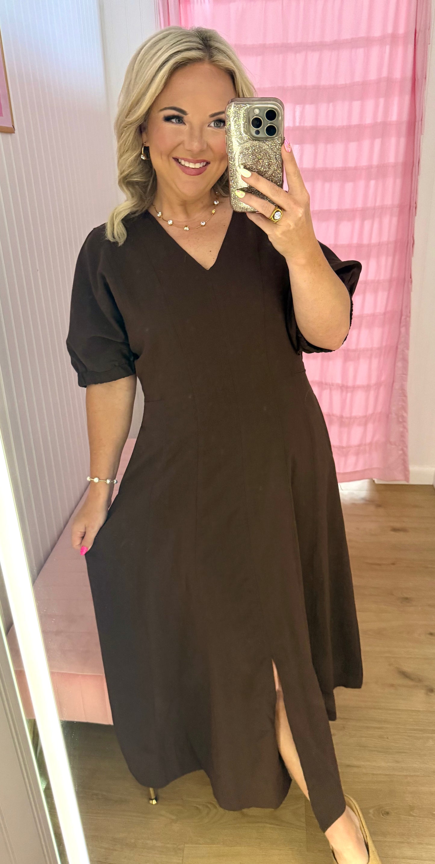 Brown maxi dress