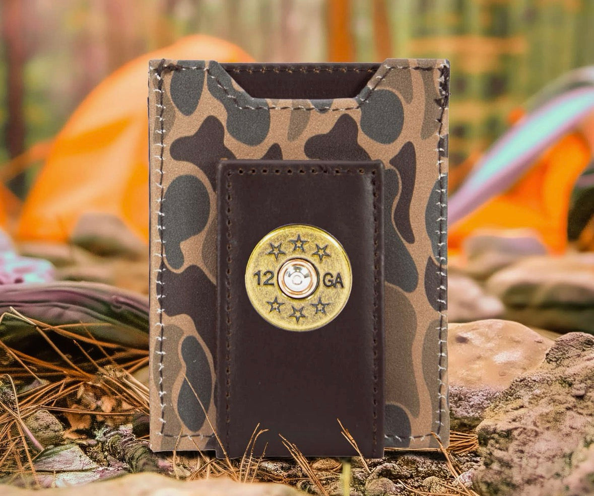 Camo leather wallet