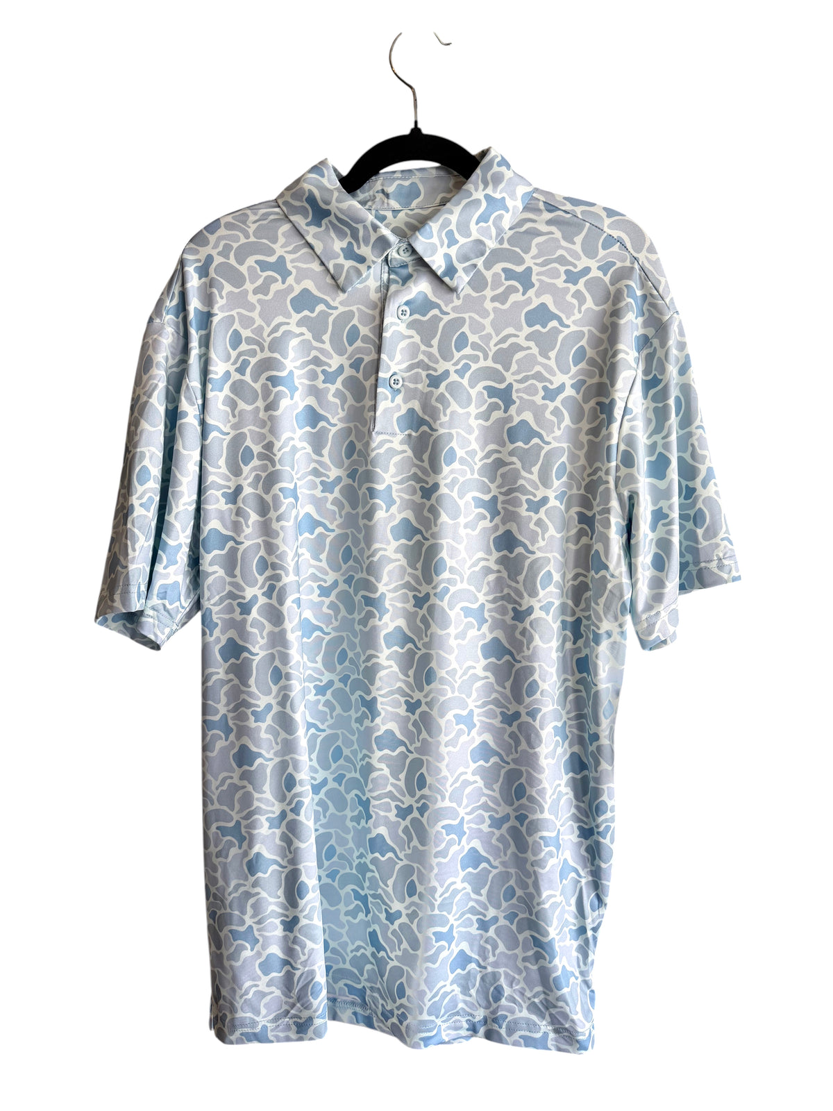 Blue camo polo