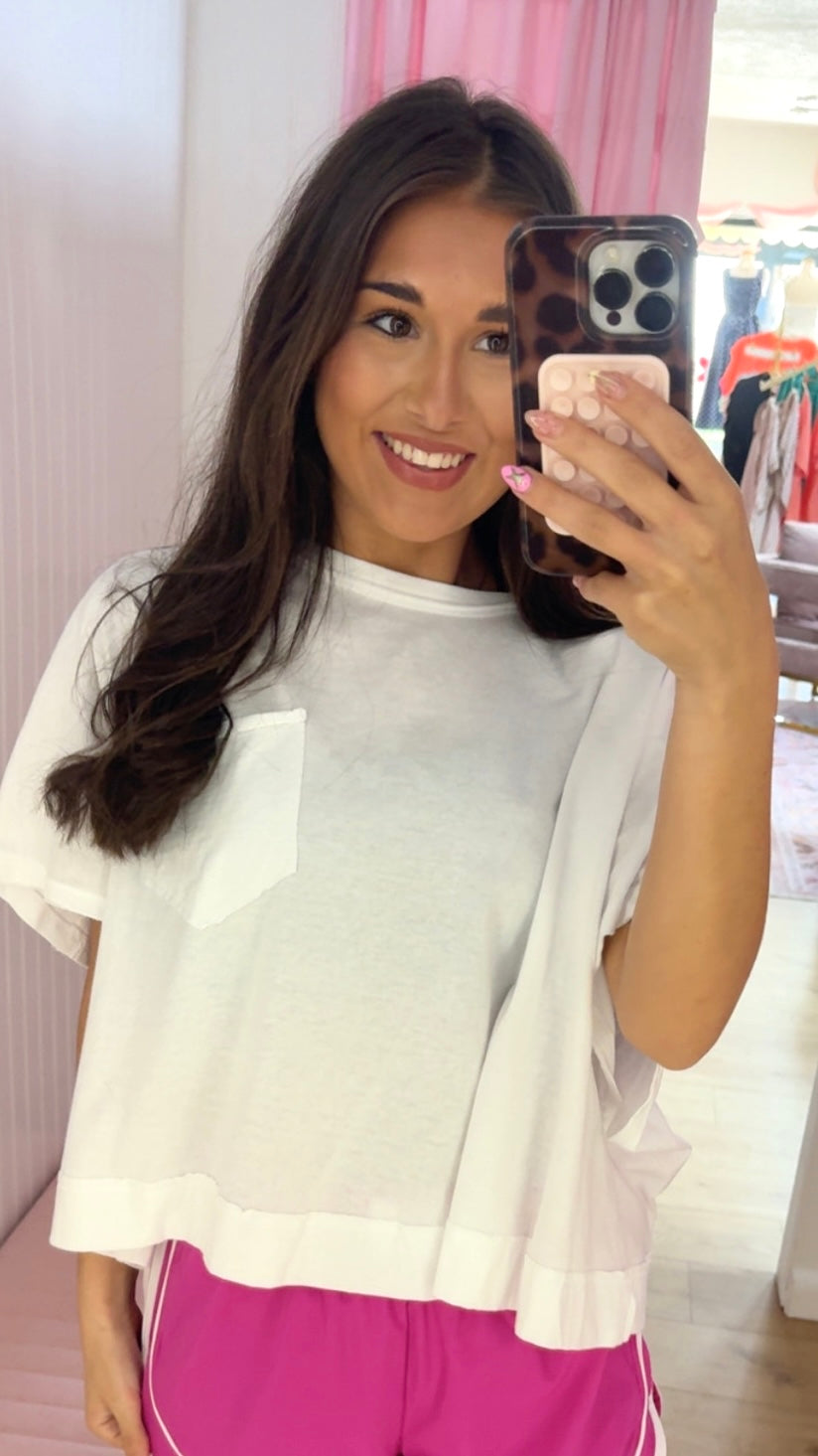 Boxy seam tee