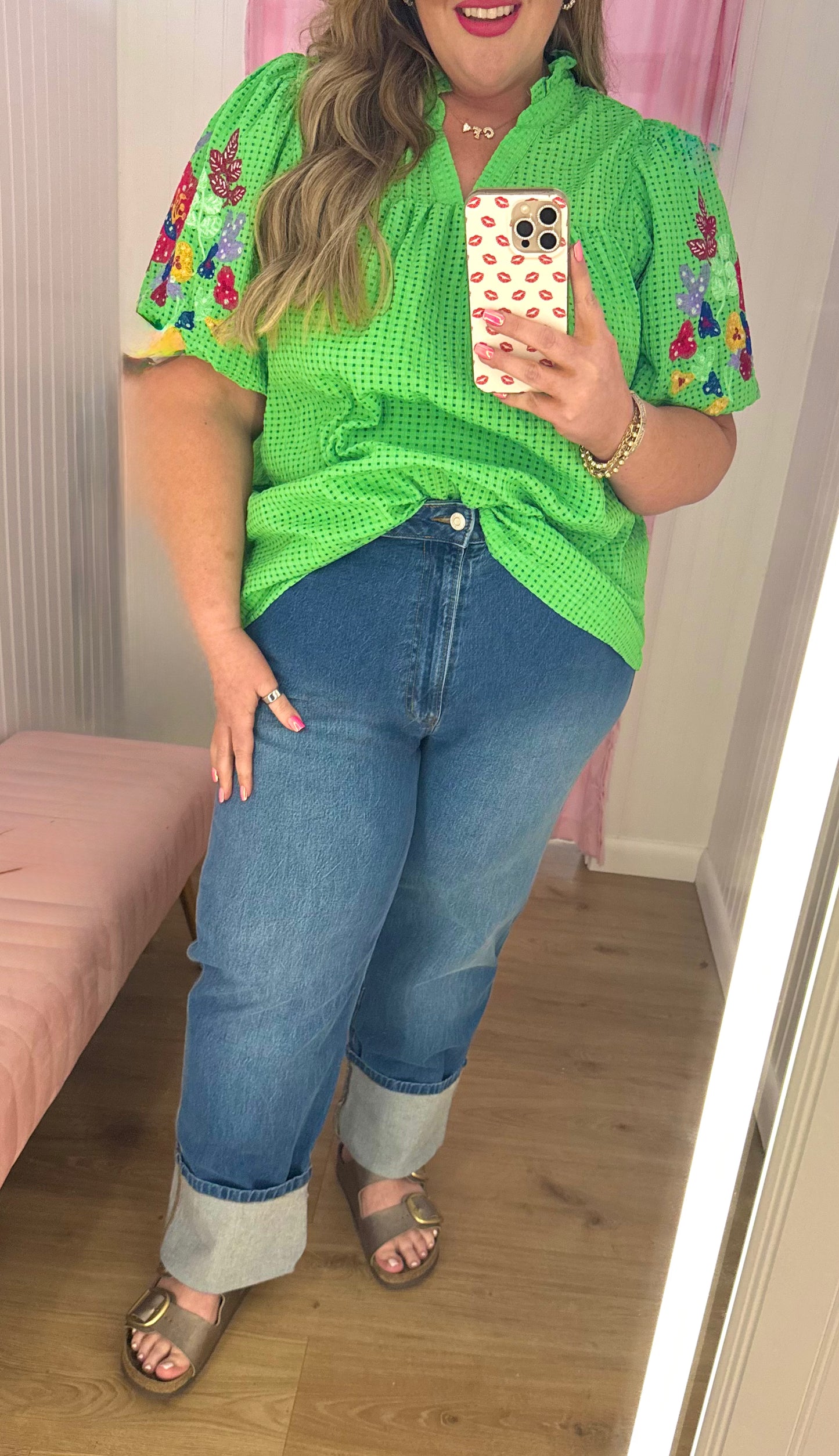 Plus cuffed Denim pants