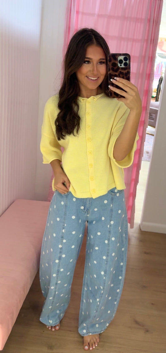 Polka dot barrel Jeans