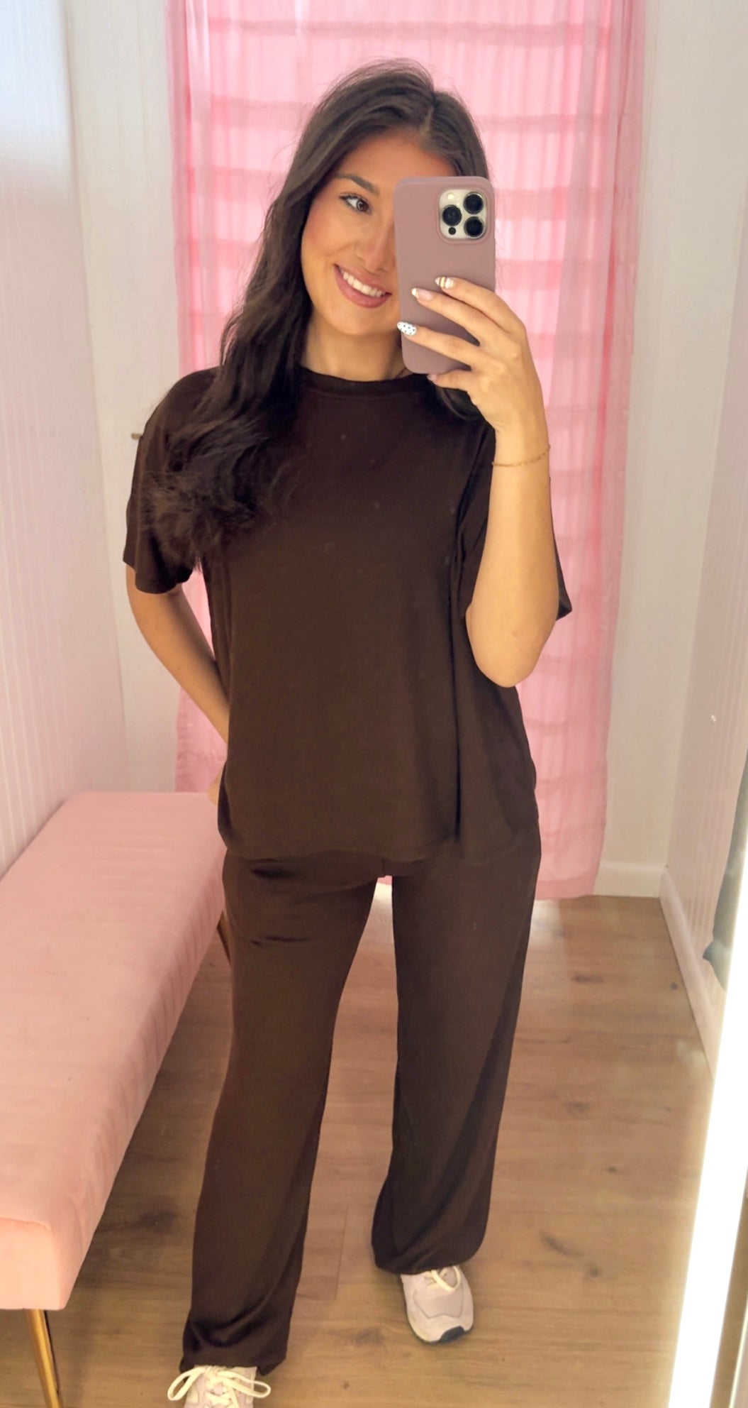 Soft ribbed pant set
