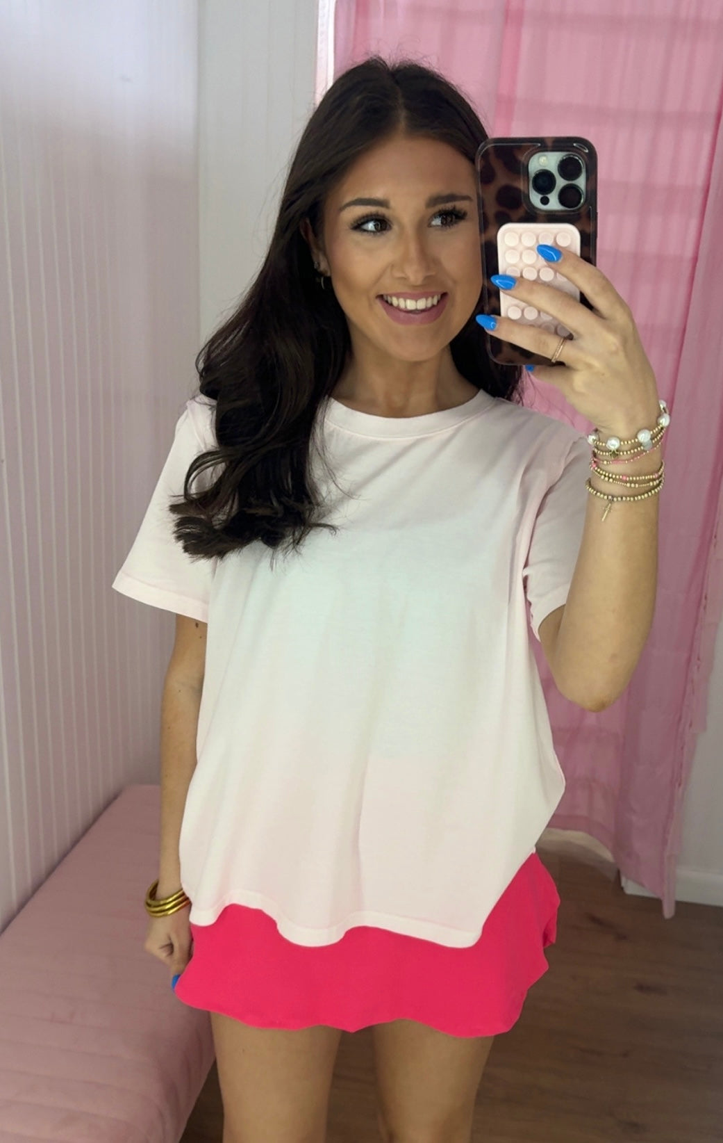 Washed cotton tee shirt