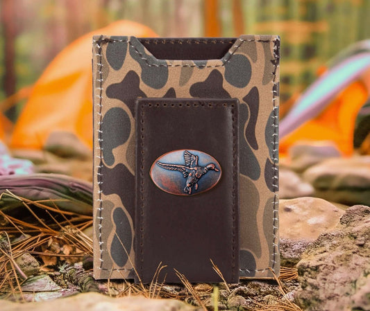 Camo leather wallet
