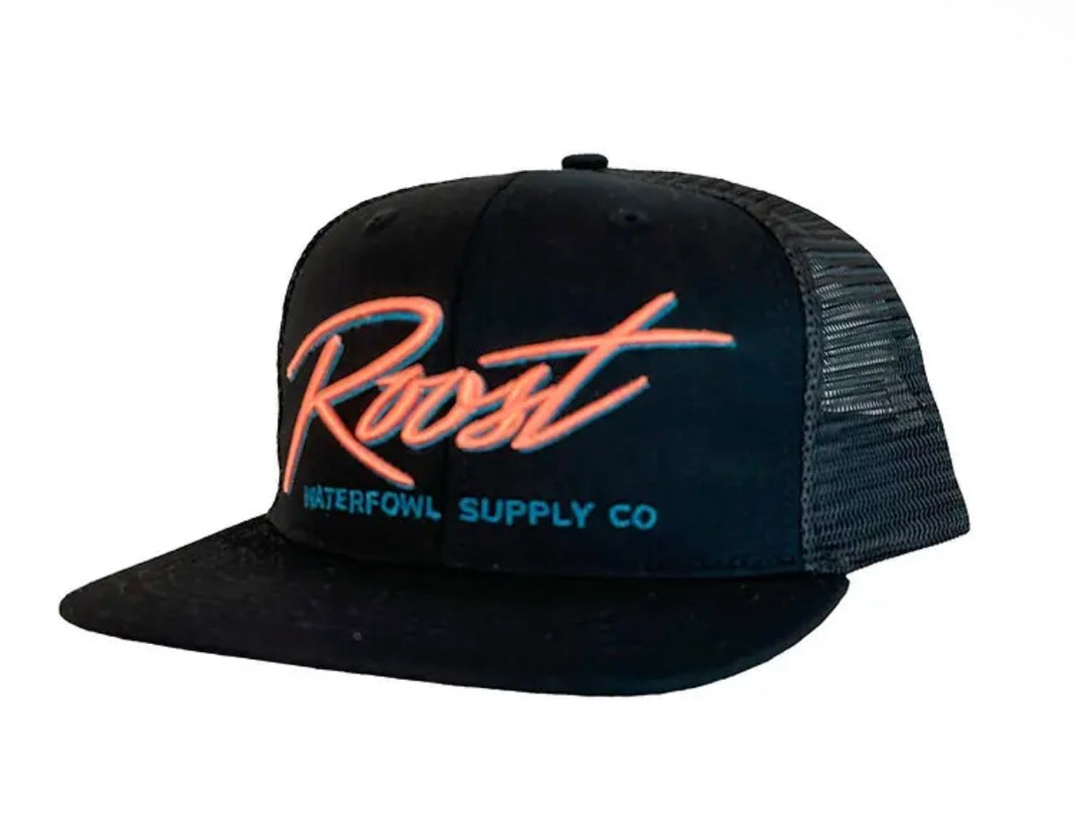 Roost black panel hat
