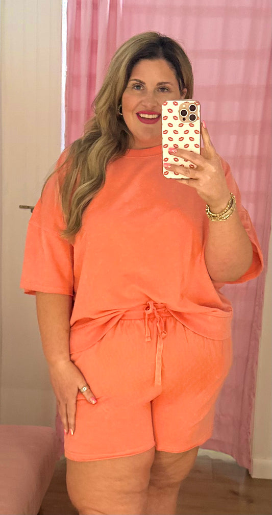 Plus size short sets